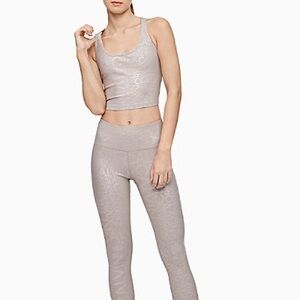 SOLD Calvin Klein Performance Allover Logo Cropped Tank Top Moonrock M